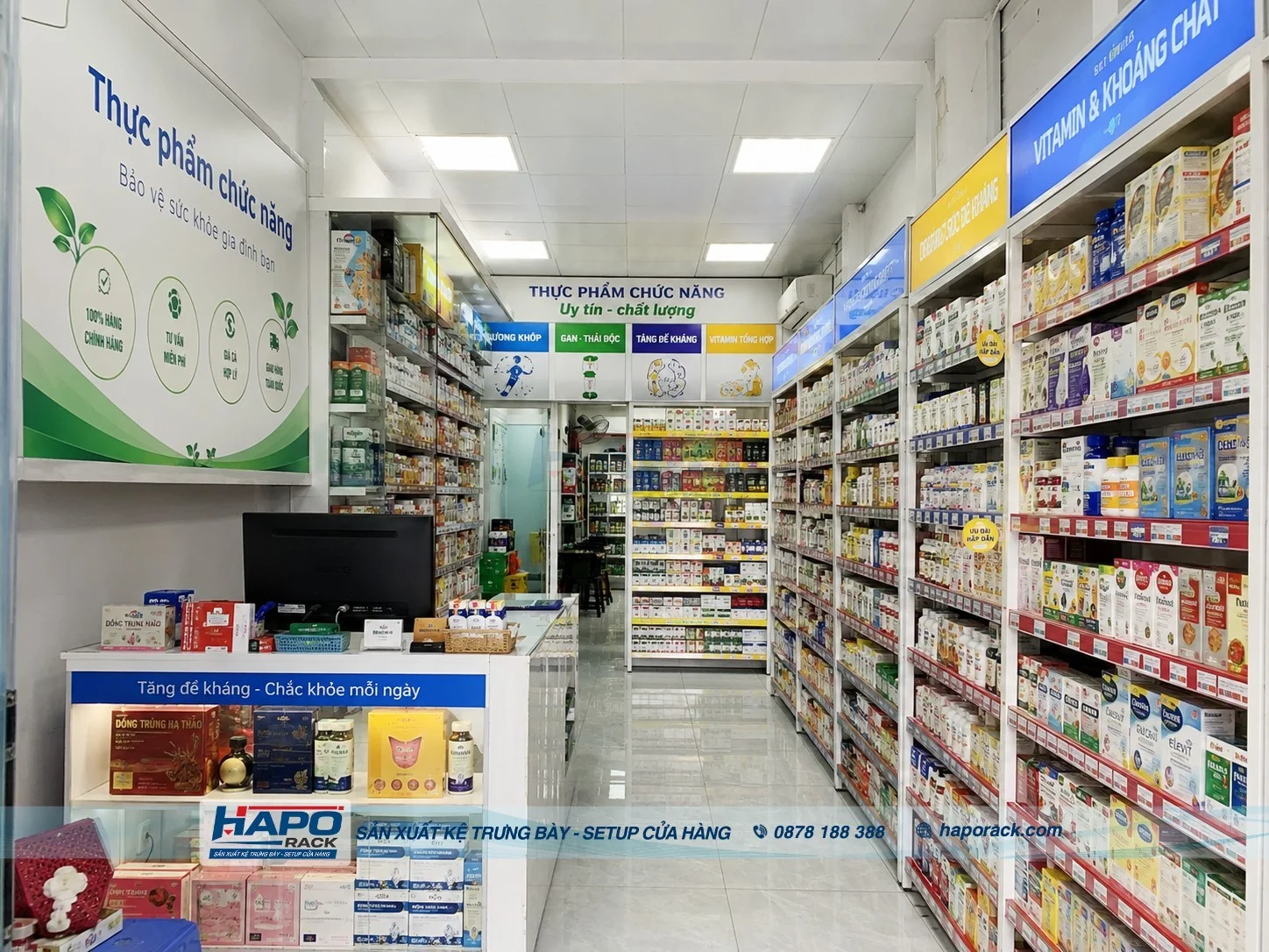 Kệ Thực Phẩm Chức Năng Hiện Đại Nhiều Mẫu Đẹp Dễ Lựa Chọn