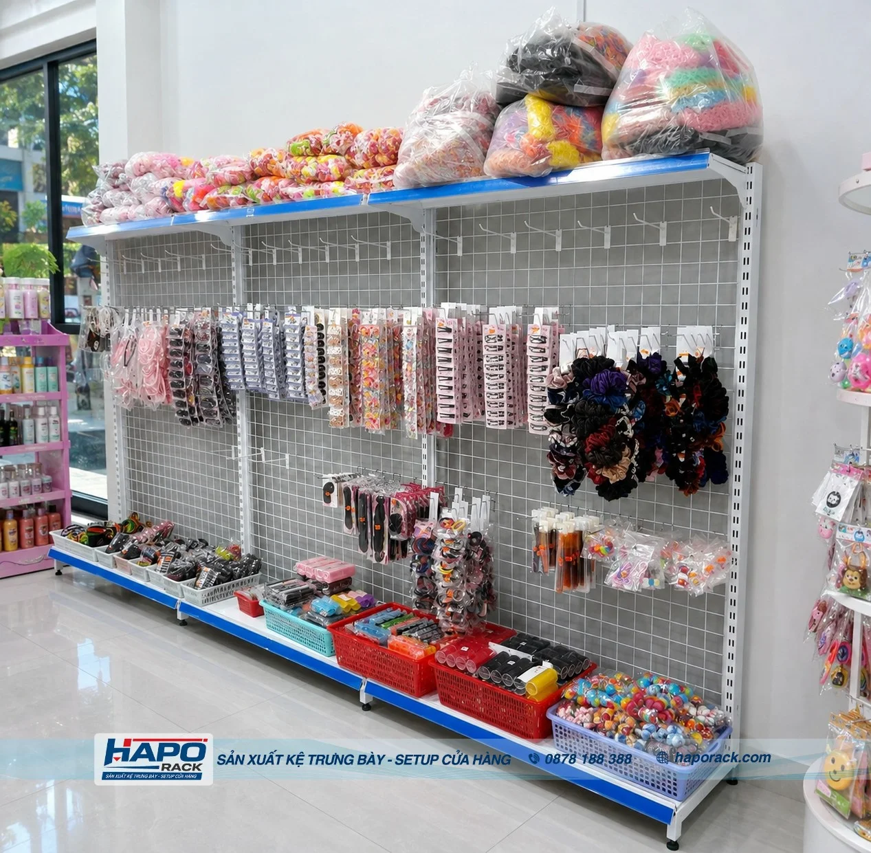 Kệ Tôn Lỗ Treo Phụ Kiện Tóc – Bền Đẹp, Dễ Điều Chỉnh Móc Treo
