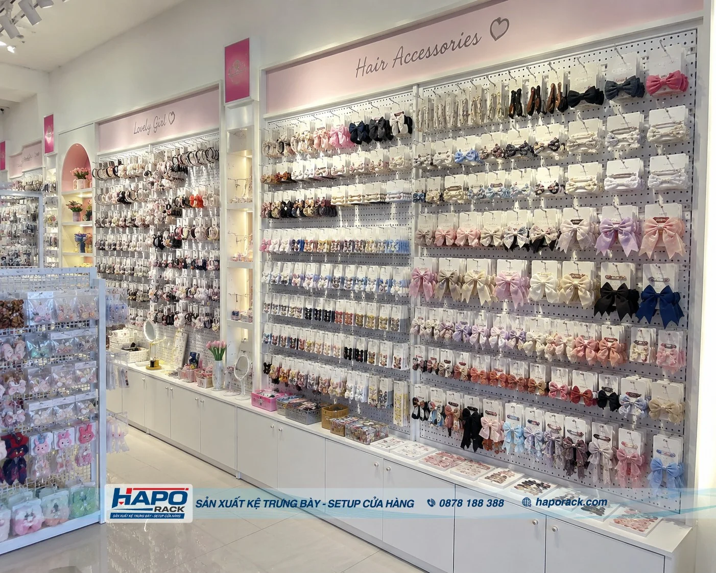 Kệ Treo Dây Buộc Tóc – Trưng Bày Gọn Gàng, Dễ Nhìn, Dễ Chọn