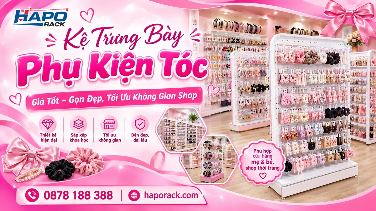 Kệ Treo Phụ Kiện Cho Shop Thời Trang – Gọn Đẹp, Dễ Sắp Xếp