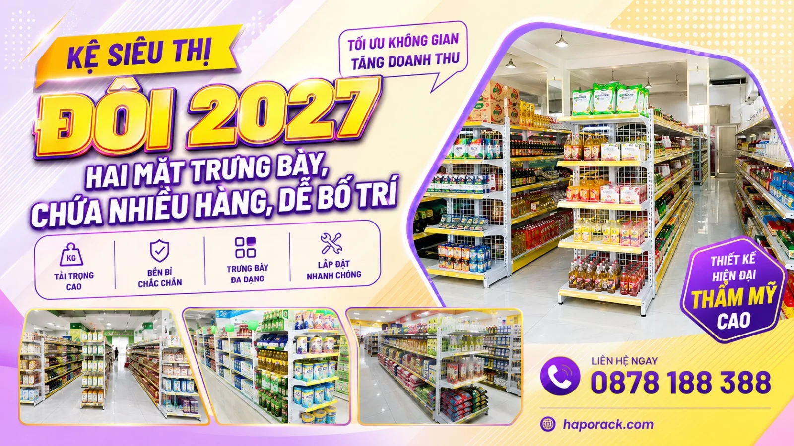 Kệ Trưng Bày 2 Mặt Cho Cửa Hàng – Gọn Đẹp, Bền Chắc, Dễ Sử Dụng