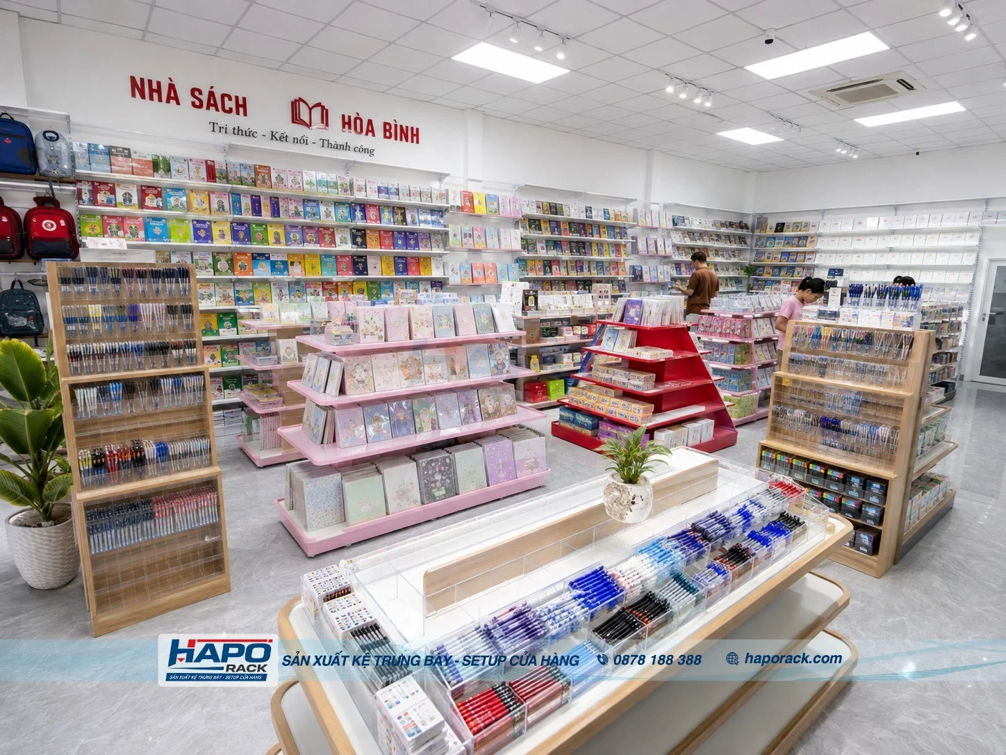 Kệ Trưng Bày Bút Cho Nhà Sách – Nhiều Tầng, Nhiều Ngăn Dễ Chọn