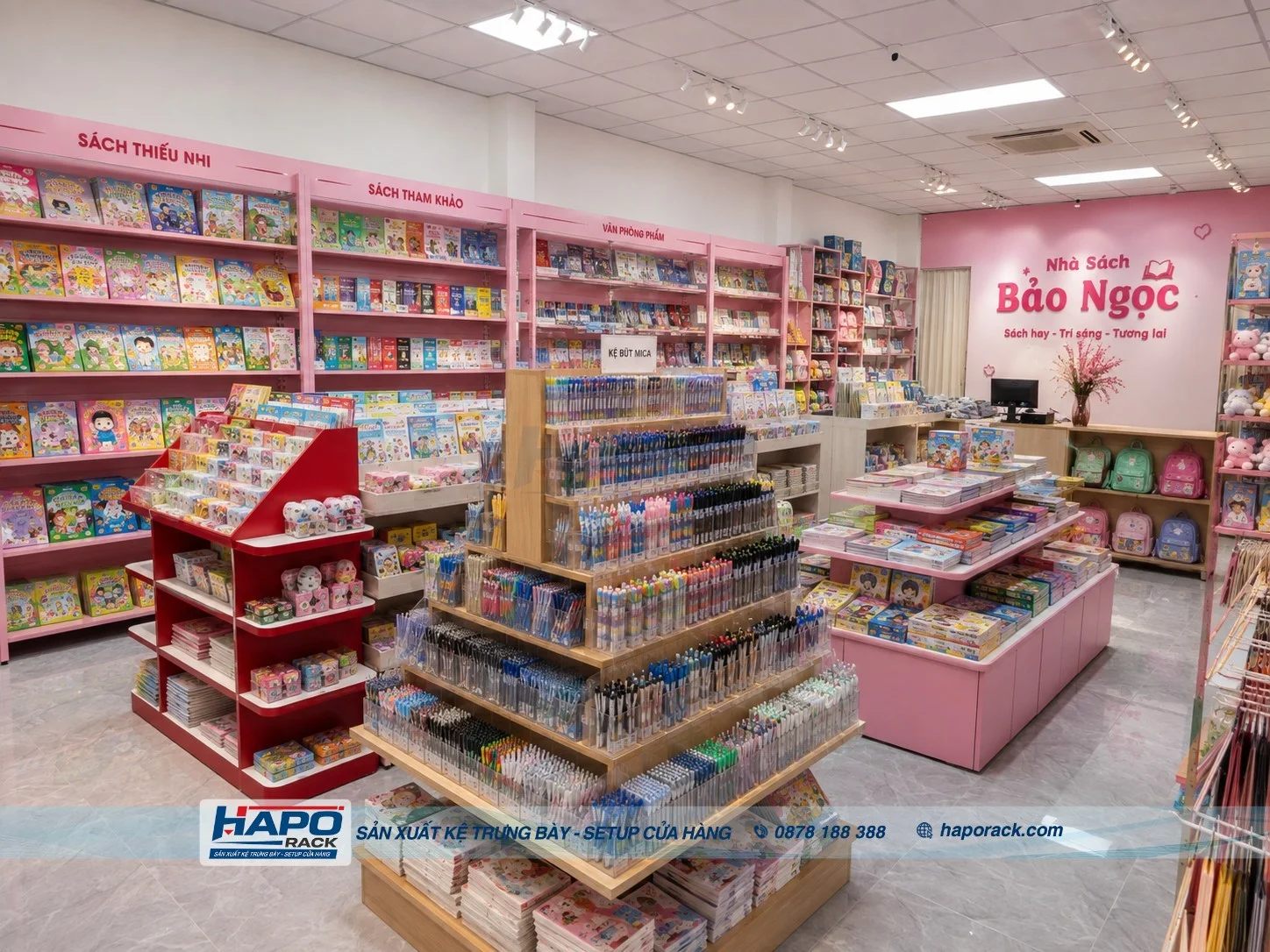 Kệ Trưng Bày Bút Mica Nhiều Ngăn – Giải Pháp Cho Nhà Sách Hiện Đại