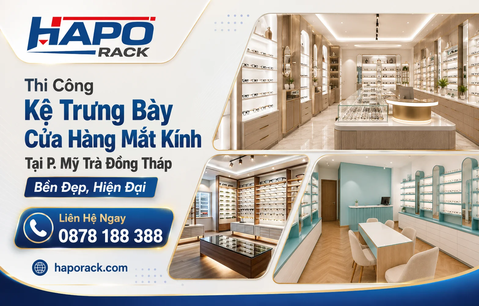 Kệ Trưng Bày Cửa Hàng Mắt Kính Tại P. Mỹ Trà Đồng Tháp Bền Đẹp, Hiện Đại