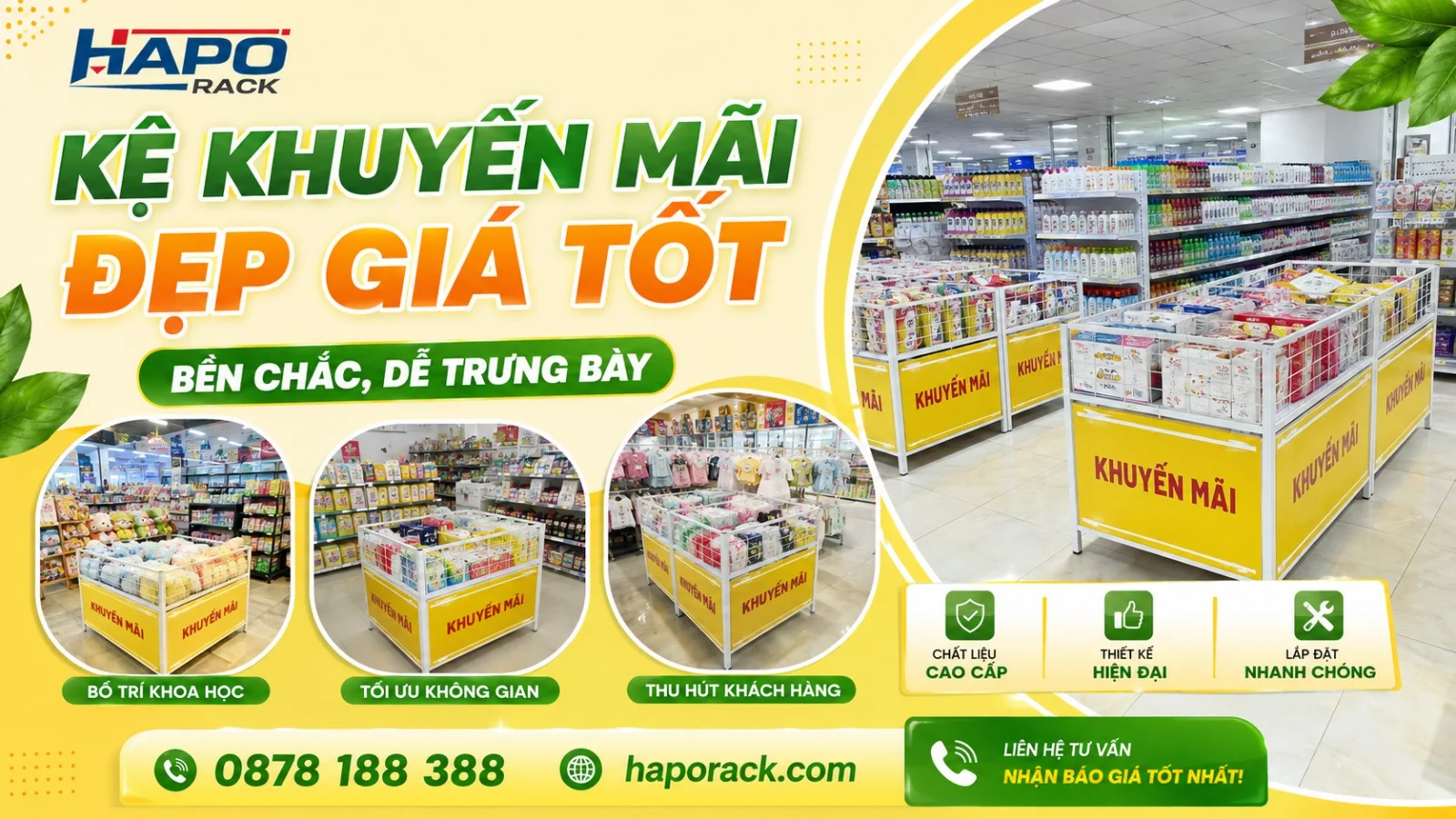 Kệ Trưng Bày Hàng Khuyến Mãi Đẹp – Dễ Sắp Xếp, Giá Tốt