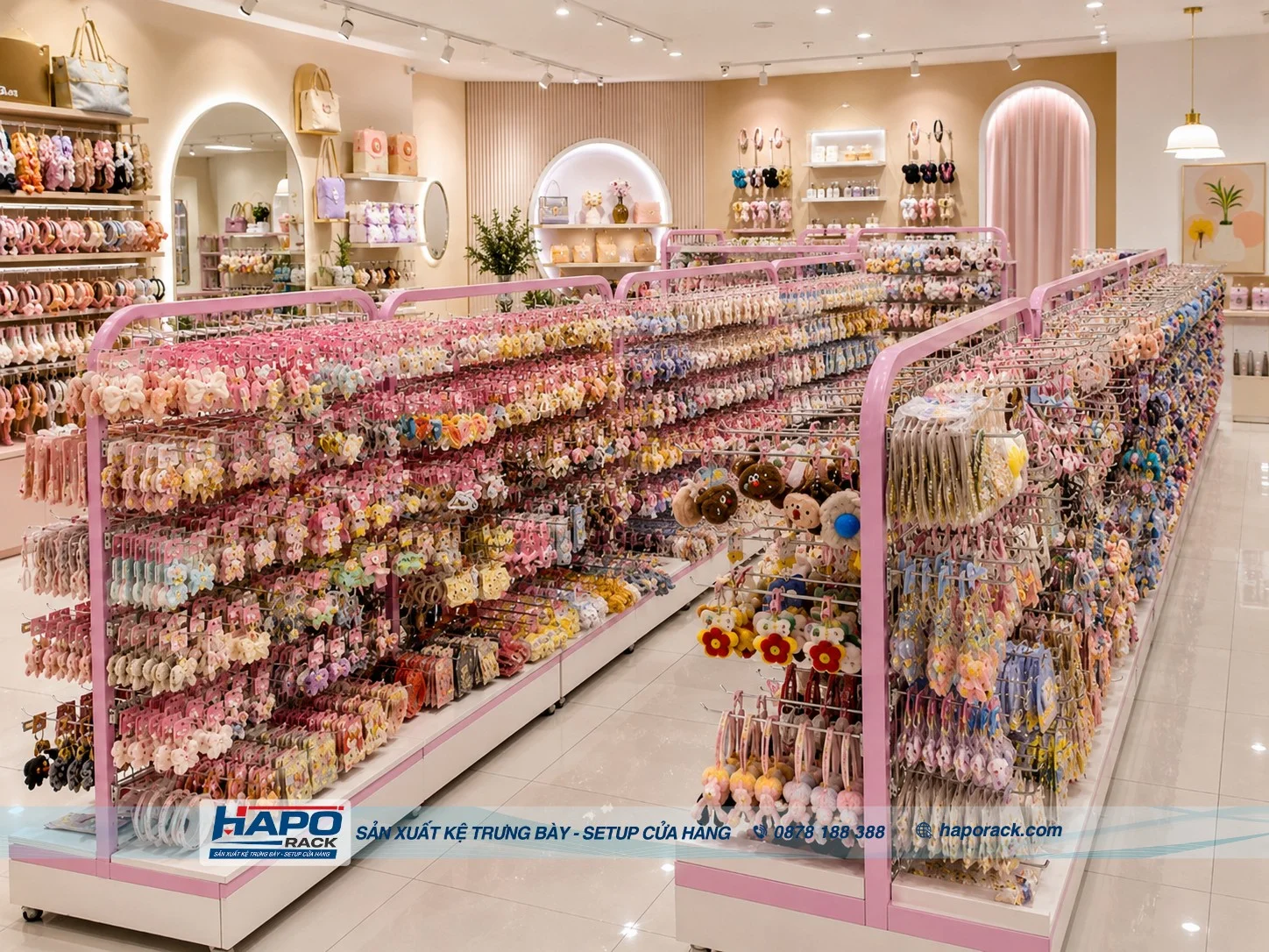 Kệ Trưng Bày Phụ Kiện Thời Trang Cho Shop – Gọn Đẹp, Dễ Bố Trí