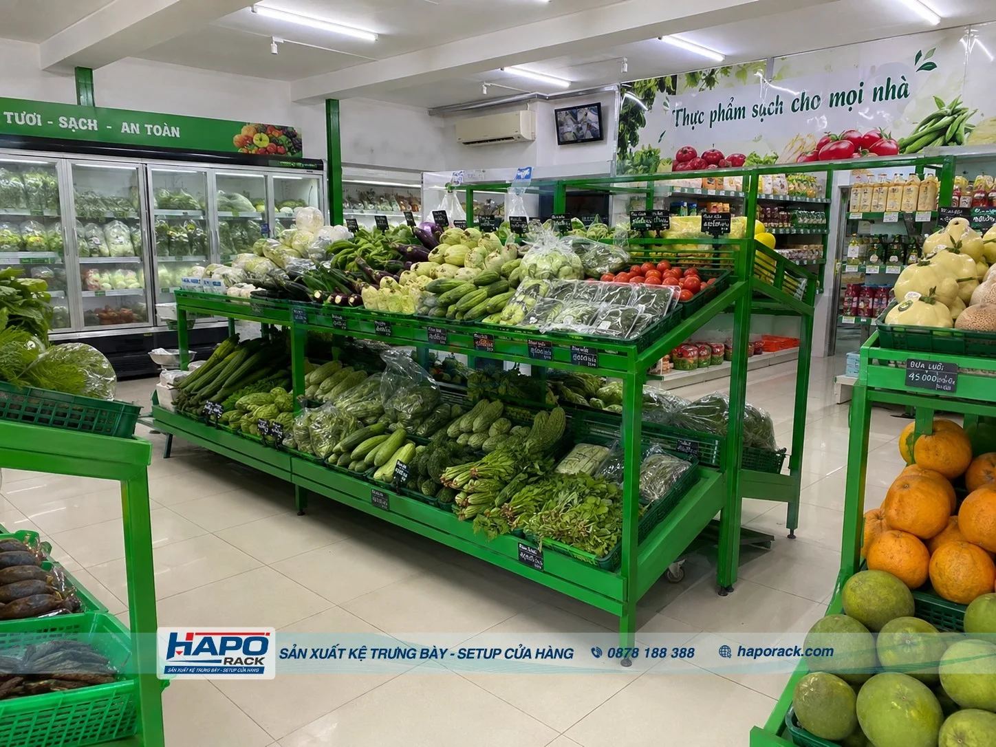 Kệ Trưng Bày Rau Củ Quả Cho Siêu Thị – Mẫu Mới Nhất 2027