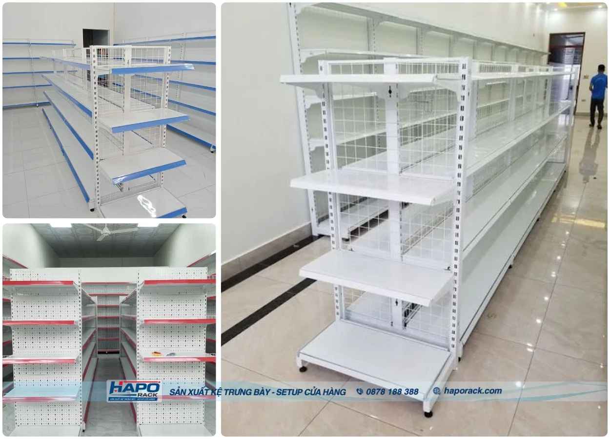 Kích Thước Kệ Đầu Dãy Siêu Thị Bao Nhiêu Là Phù Hợp Với Cửa Hàng?
