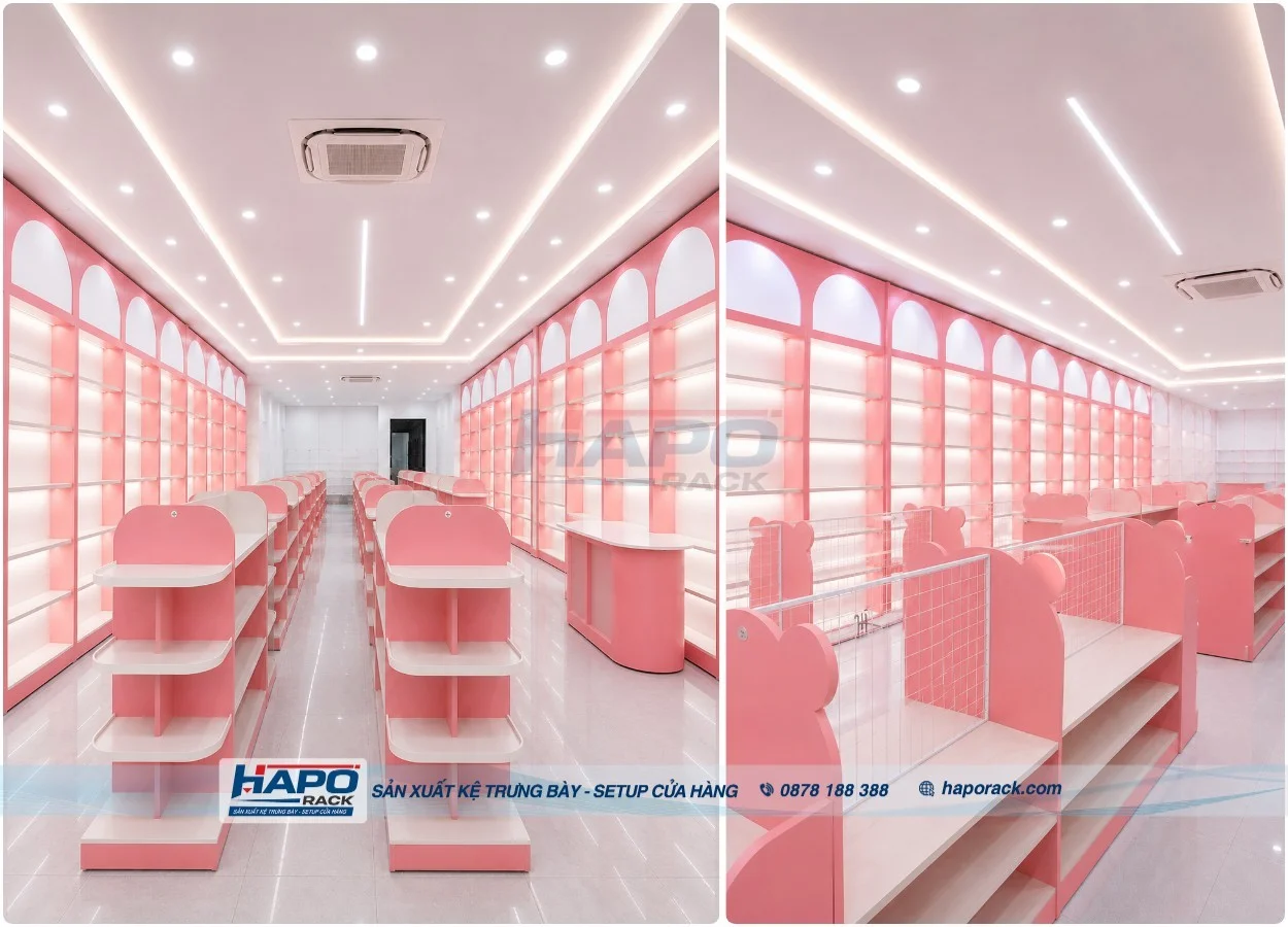 Lắp Đặt Kệ Cửa Hàng Mẹ Và Bé Tại P. Bình Thuận Lâm Đồng – Phù Hợp Nhiều Diện Tích
