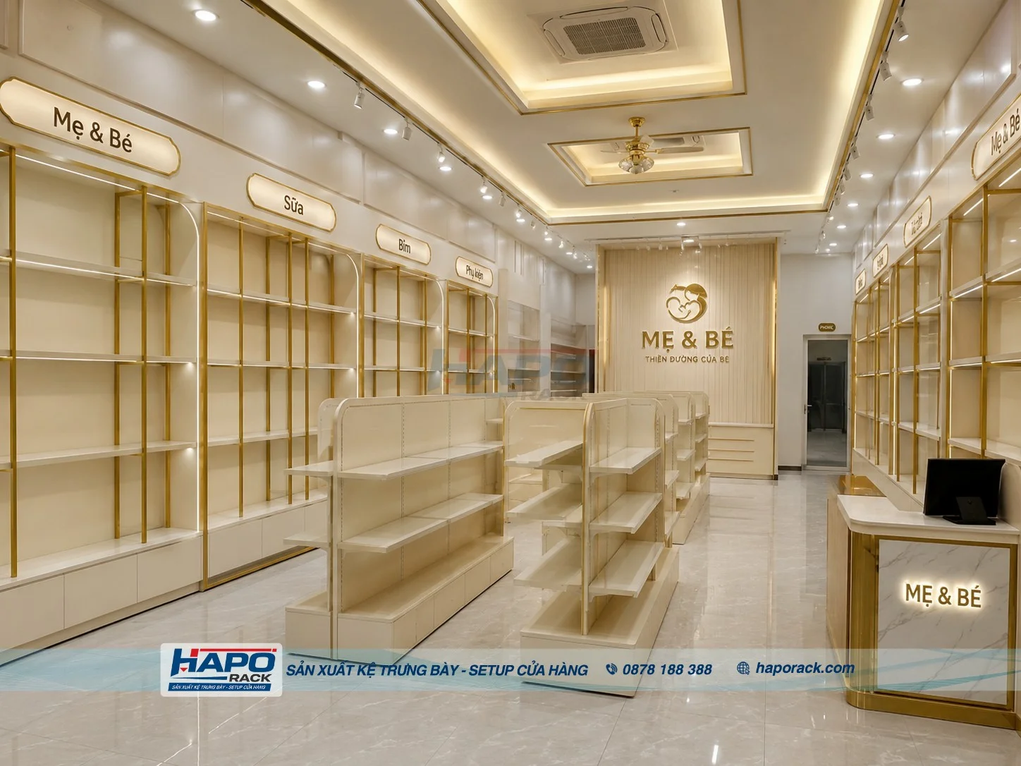 Lắp Đặt Kệ Shop Mẹ Và Bé Tại P. Bình Thuận Lâm Đồng – Tối Ưu Diện Tích Trưng Bày
