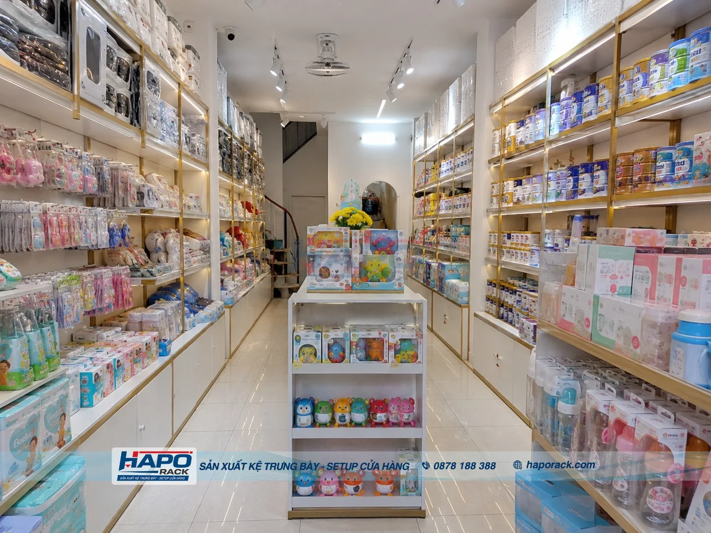 Lắp Đặt Kệ Cửa Hàng Mẹ Và Bé Tại P. An Bình TP. Cần Thơ – Gọn Đẹp, Dễ Bố Trí