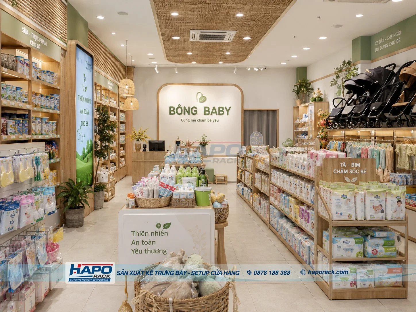 Lắp Đặt Kệ Cửa Hàng Mẹ Và Bé Tại P. Cái Khế TP. Cần Thơ Gọn Đẹp