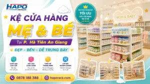 Lắp Đặt Kệ Cửa Hàng Mẹ Và Bé Tại P. Hà Tiên An Giang Gọn Gàng