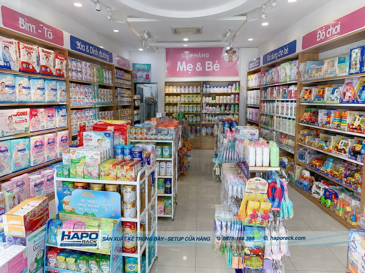 Lắp Đặt Kệ Cửa Hàng Mẹ Và Bé Tại P. Long Tuyền TP. Cần Thơ – Bền Đẹp, Dễ Sắp Xếp
