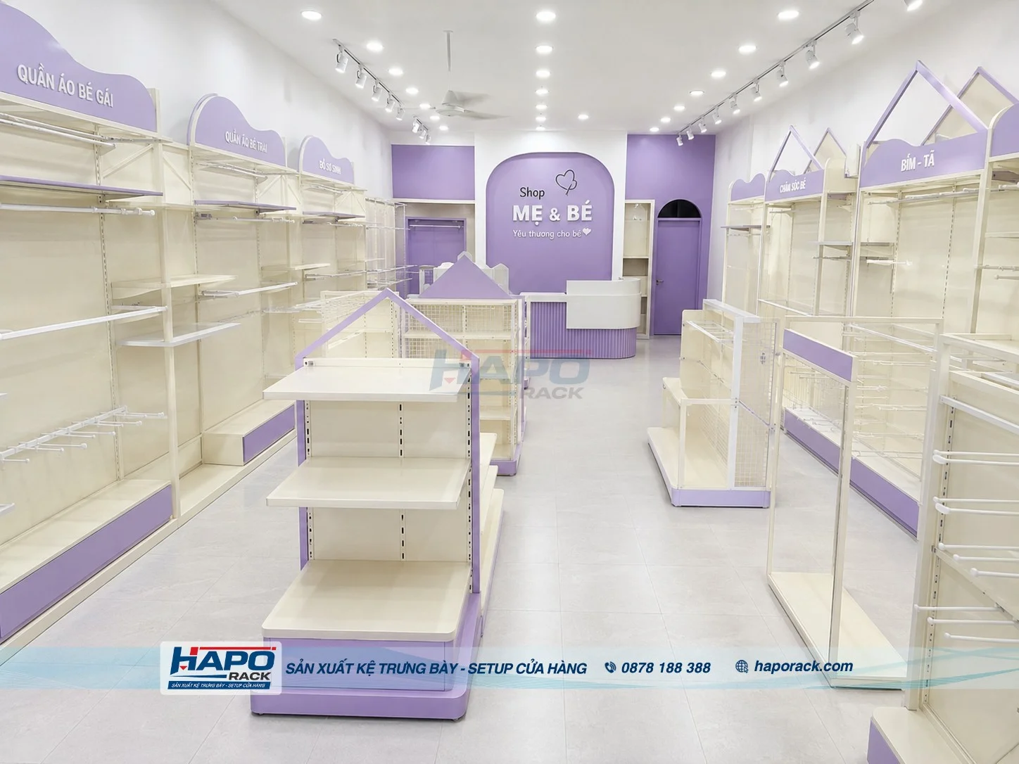 Lắp Đặt Kệ Cửa Hàng Mẹ Và Bé Tại P. Long Tuyền TP. Cần Thơ – Gọn Đẹp, Dễ Trưng Bày