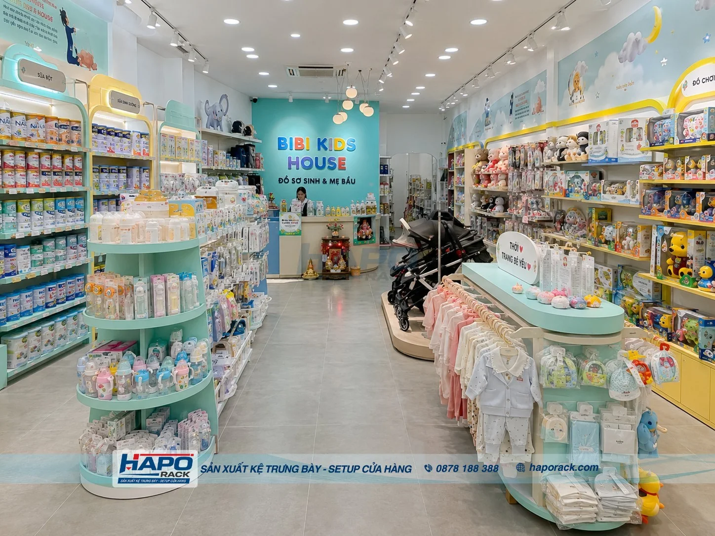 Lắp Đặt Kệ Cửa Hàng Mẹ Và Bé Tại P. Ô Môn TP. Cần Thơ – Chắc Chắn, Dễ Trưng Bày