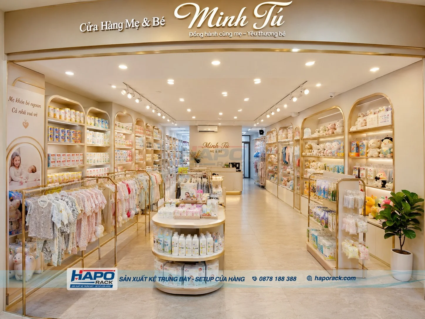 Lắp Đặt Kệ Cửa Hàng Mẹ Và Bé Tại P. Thới Long TP. Cần Thơ – Chuyên Nghiệp, Giá Tốt