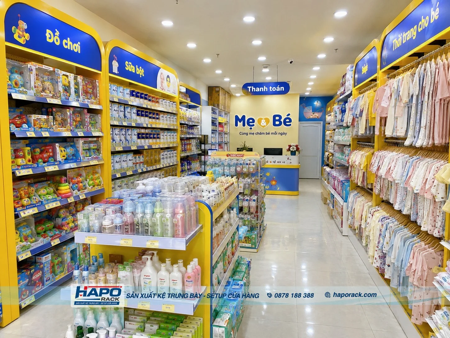 Lắp Đặt Kệ Shop Mẹ Và Bé Tại P. Bình Thủy TP. Cần Thơ – Gọn Gàng, Dễ Sắp Xếp
