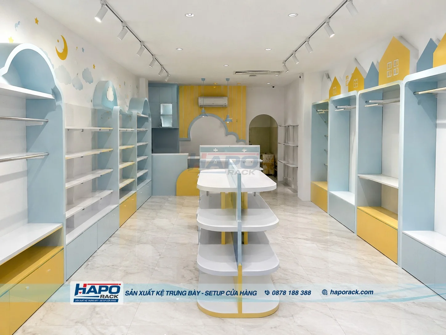 Lắp Đặt Kệ Shop Mẹ Và Bé Tại P. Long Tuyền TP. Cần Thơ – Gọn Gàng, Tiện Dụng