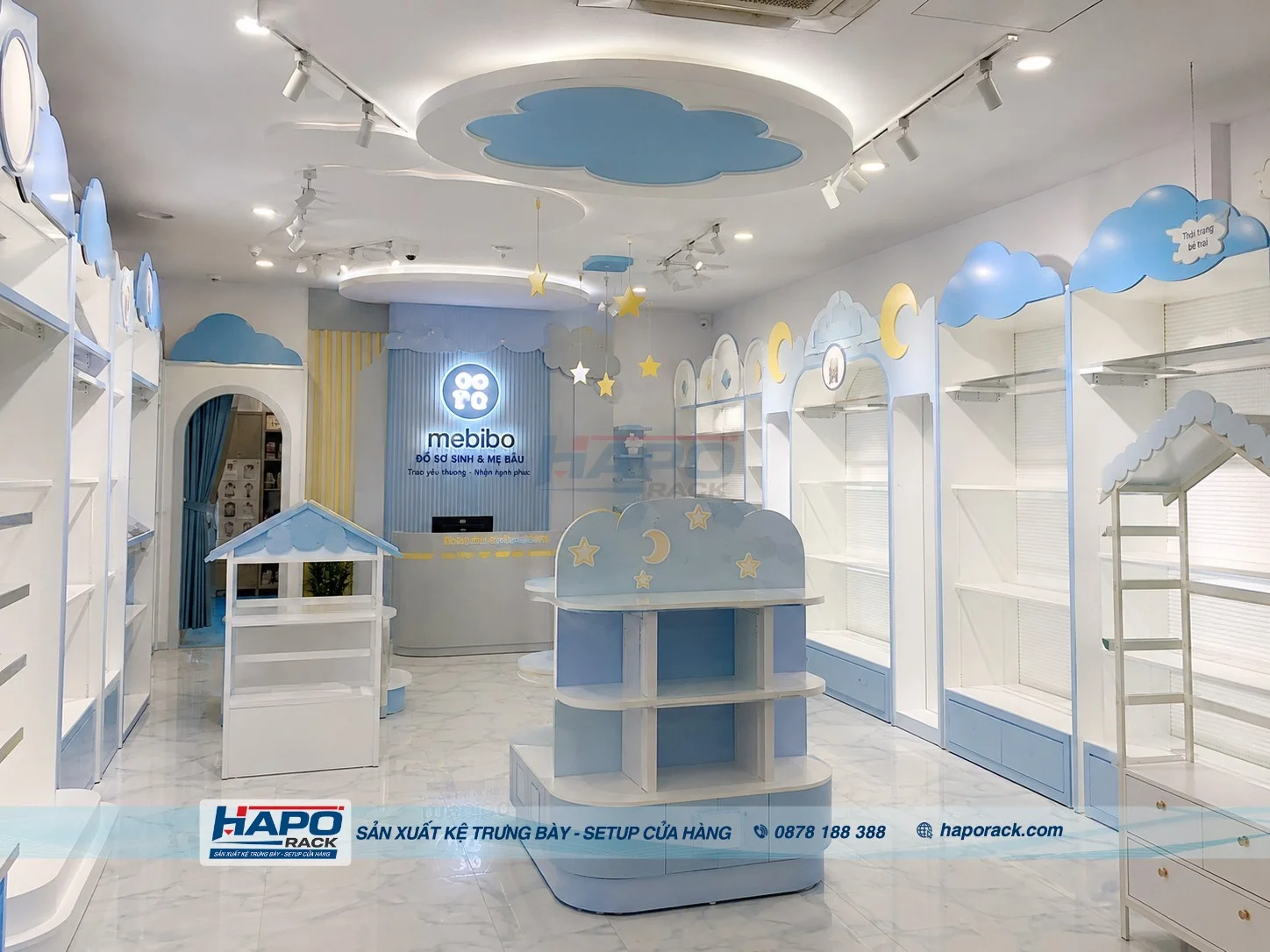 Lắp Đặt Kệ Shop Mẹ Và Bé Tại P. Long Tuyền TP. Cần Thơ – Hiện Đại, Dễ Trưng Bày