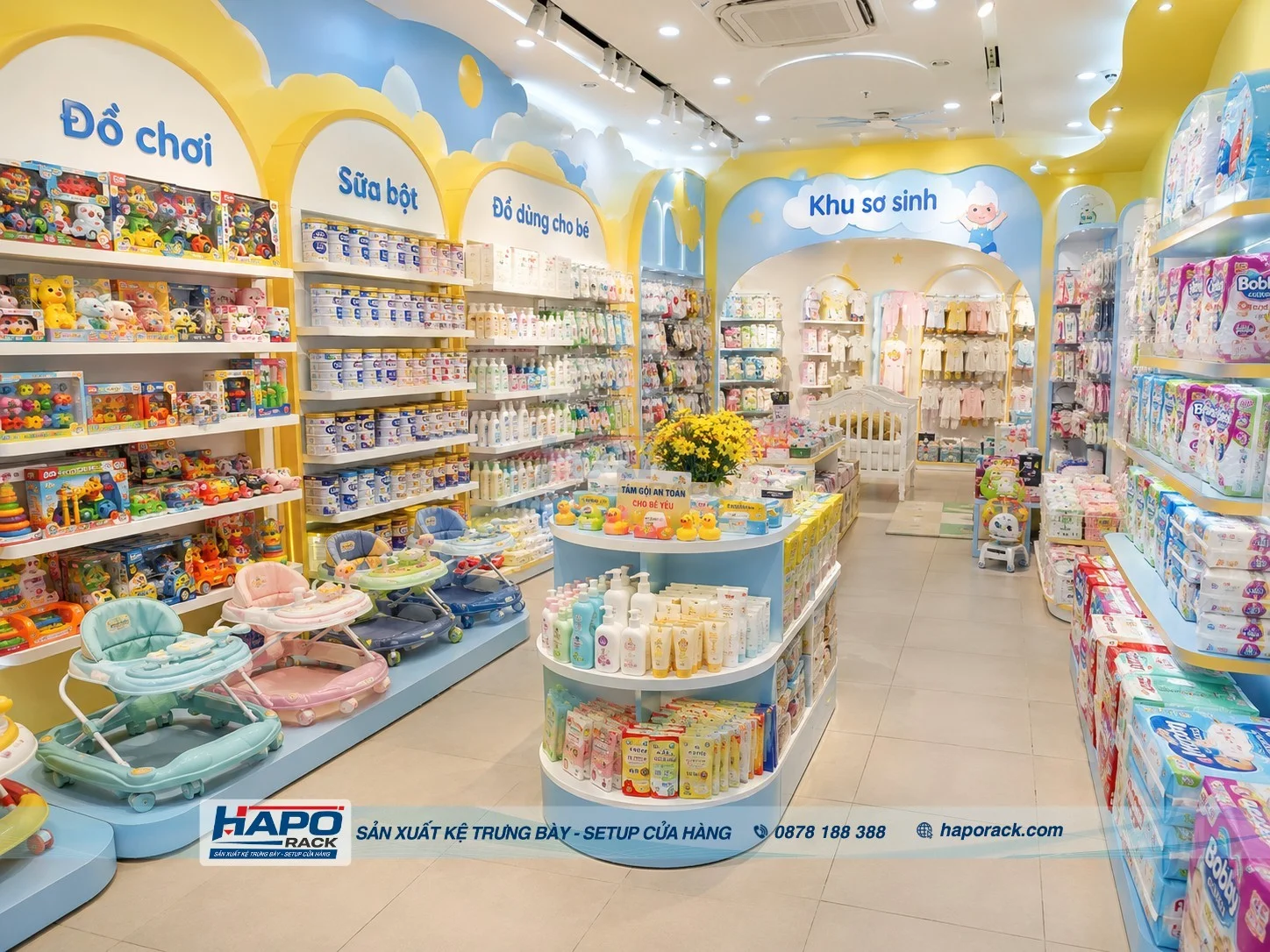 Lắp Đặt Kệ Shop Mẹ Và Bé Tại P. Thới An Đông TP. Cần Thơ – Gọn Gàng, Tối Ưu Diện Tích