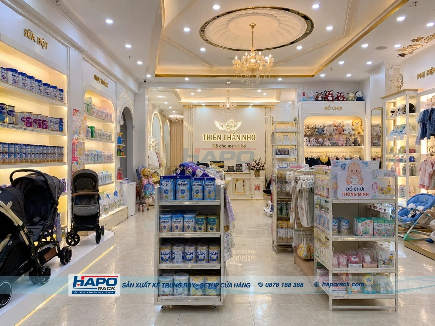 Lắp Đặt Kệ Shop Mẹ Và Bé Tại P. Thới Long TP. Cần Thơ – Gọn Đẹp, Dễ Trưng Bày