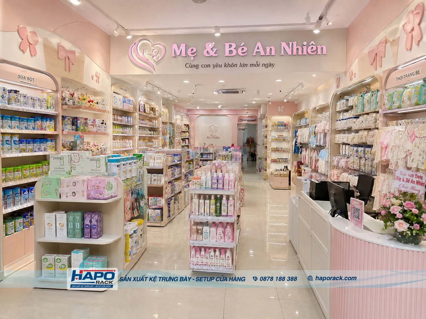 Lắp Đặt Kệ Shop Mẹ Và Bé Tại P. Thới Long TP. Cần Thơ – Gọn Gàng, Dễ Sắp Xếp