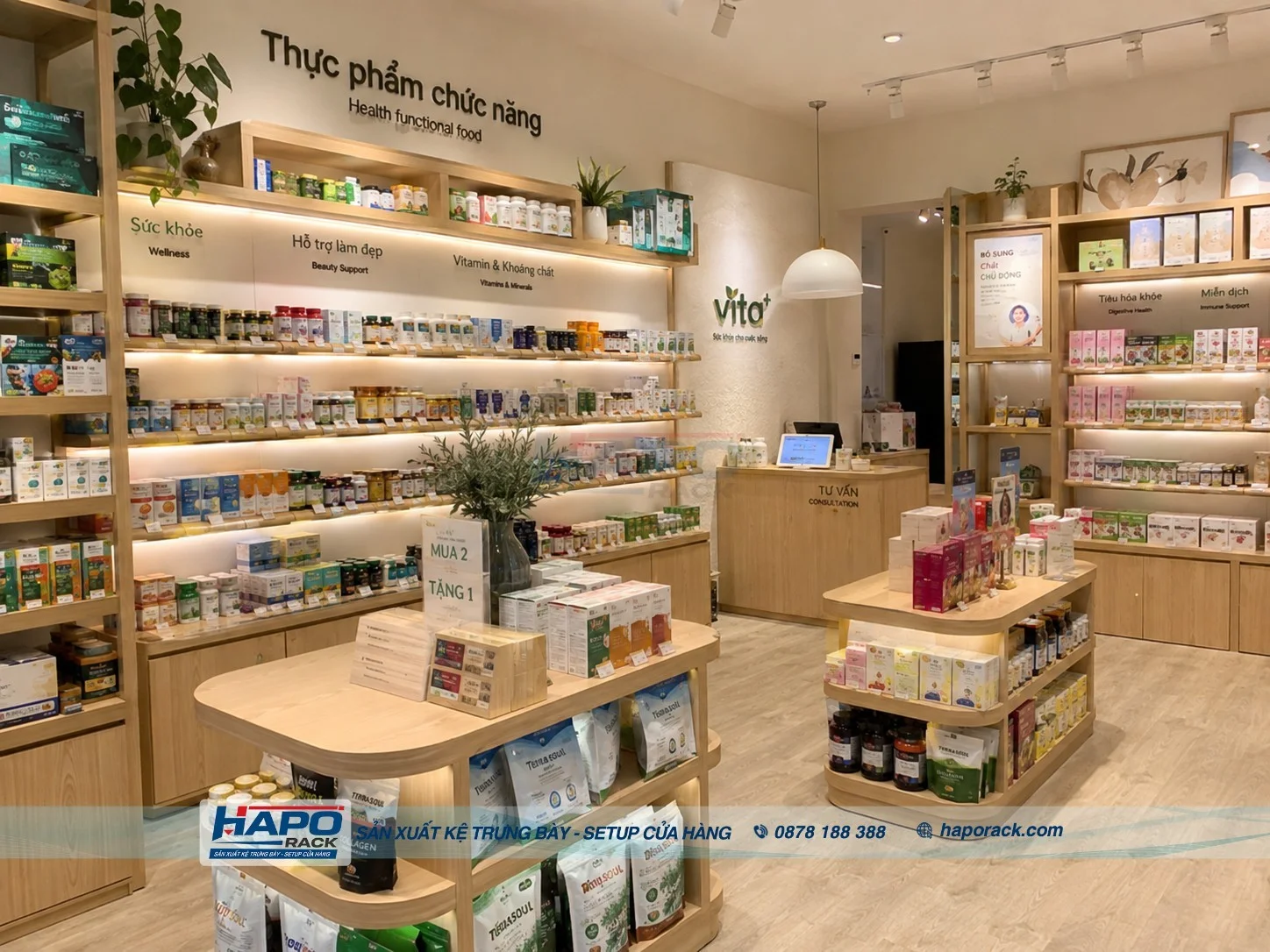Những Mẫu Kệ Trưng Bày Thực Phẩm Chức Năng Gọn Đẹp Dễ Sử Dụng