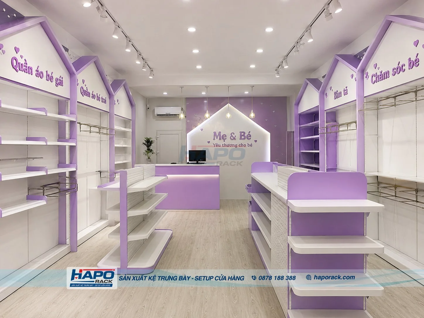 Sản Xuất Kệ Cửa Hàng Mẹ Và Bé Tại P. Bình Thủy TP. Cần Thơ – Chắc Chắn, Dễ Bố Trí