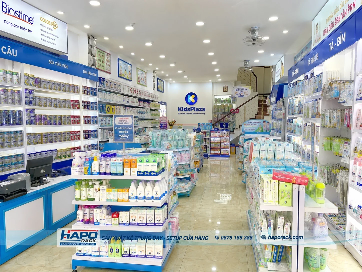 Sản Xuất Kệ Cửa Hàng Mẹ Và Bé Tại P. Phước Thới TP. Cần Thơ – Theo Kích Thước, Bền Đẹp