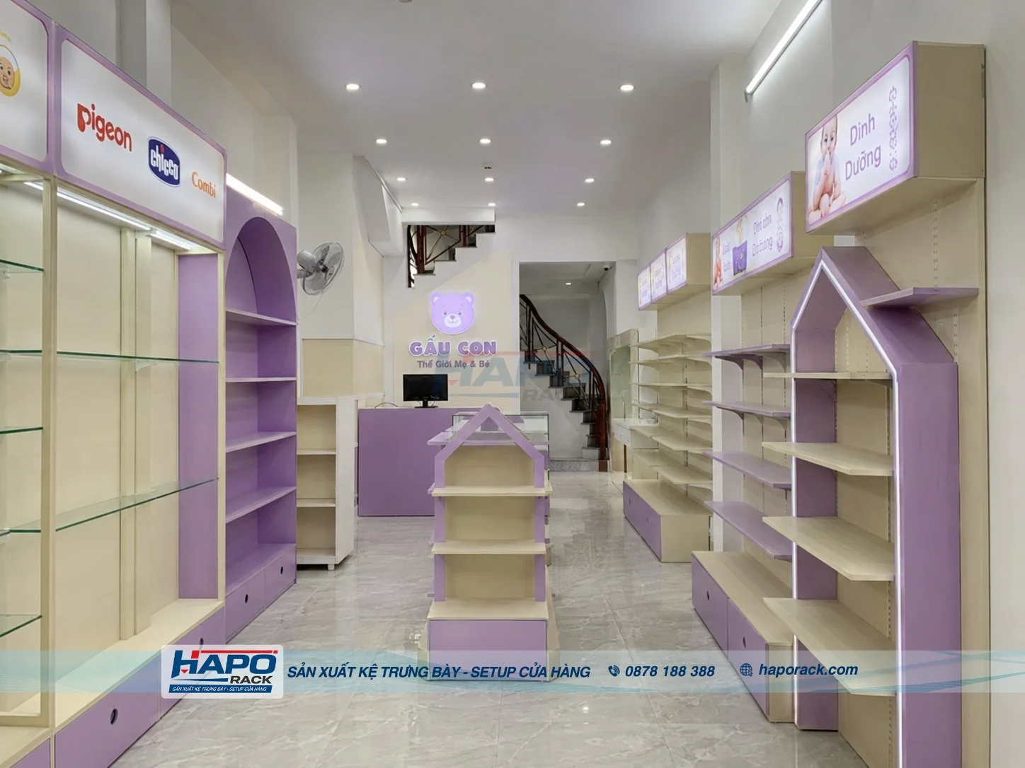 Sản Xuất Kệ Cửa Hàng Mẹ Và Bé Tại P. Thới An Đông TP. Cần Thơ – Theo Kích Thước, Bền Đẹp