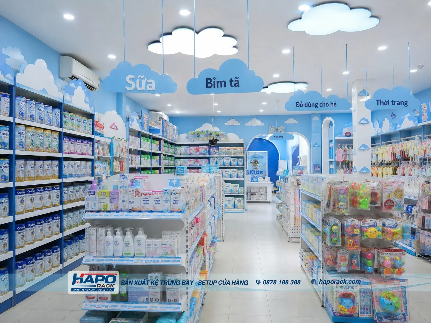 Sản Xuất Kệ Shop Mẹ Và Bé Tại P. Bình Thủy TP. Cần Thơ – Theo Yêu Cầu, Giá Tốt
