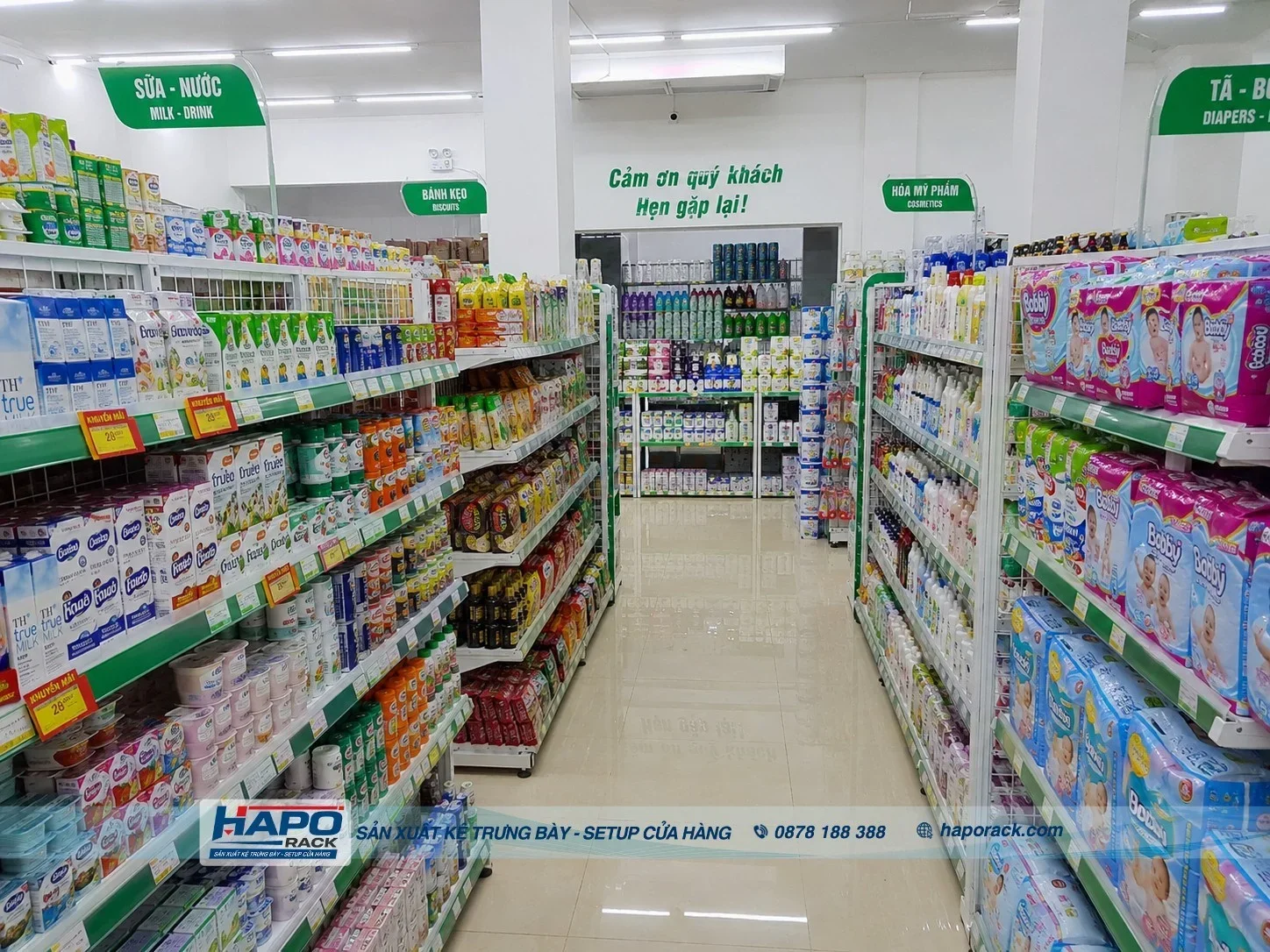 Sản Xuất Kệ Siêu Thị Tại Xã Bàu Lâm TP.HCM