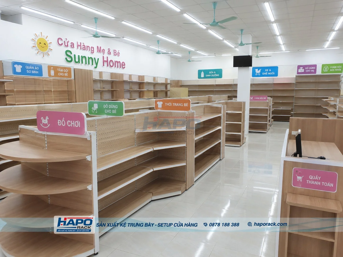 Thi Công Kệ Cửa Hàng Mẹ Và Bé Tại P. An Bình TP. Cần Thơ – Chuyên Nghiệp, Giá Tốt