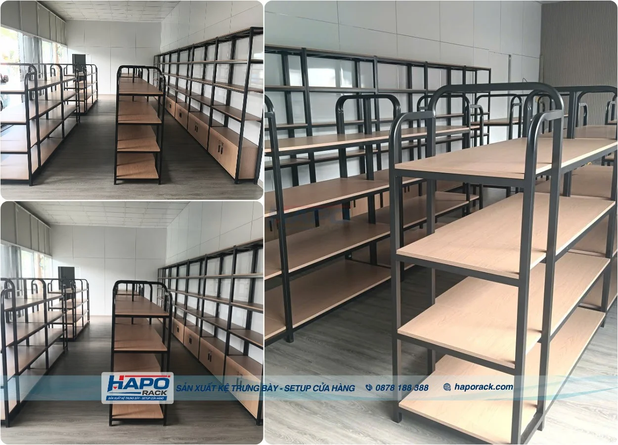 Thi Công Kệ Cửa Hàng Mẹ Và Bé Tại P. Long Phú An Giang Gọn Đẹp