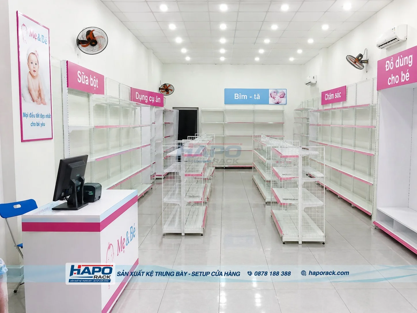 Thi Công Kệ Cửa Hàng Mẹ Và Bé Tại P. Thới An Đông TP. Cần Thơ – Hiện Đại, Dễ Bố Trí