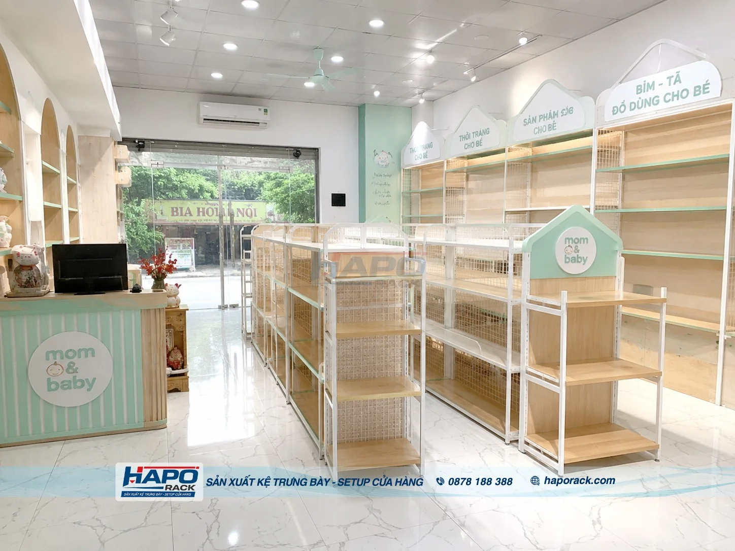 Thi Công Kệ Cửa Hàng Mẹ Và Bé Tại P. Thới An Đông TP. Cần Thơ – Tối Ưu Không Gian Bán Hàng