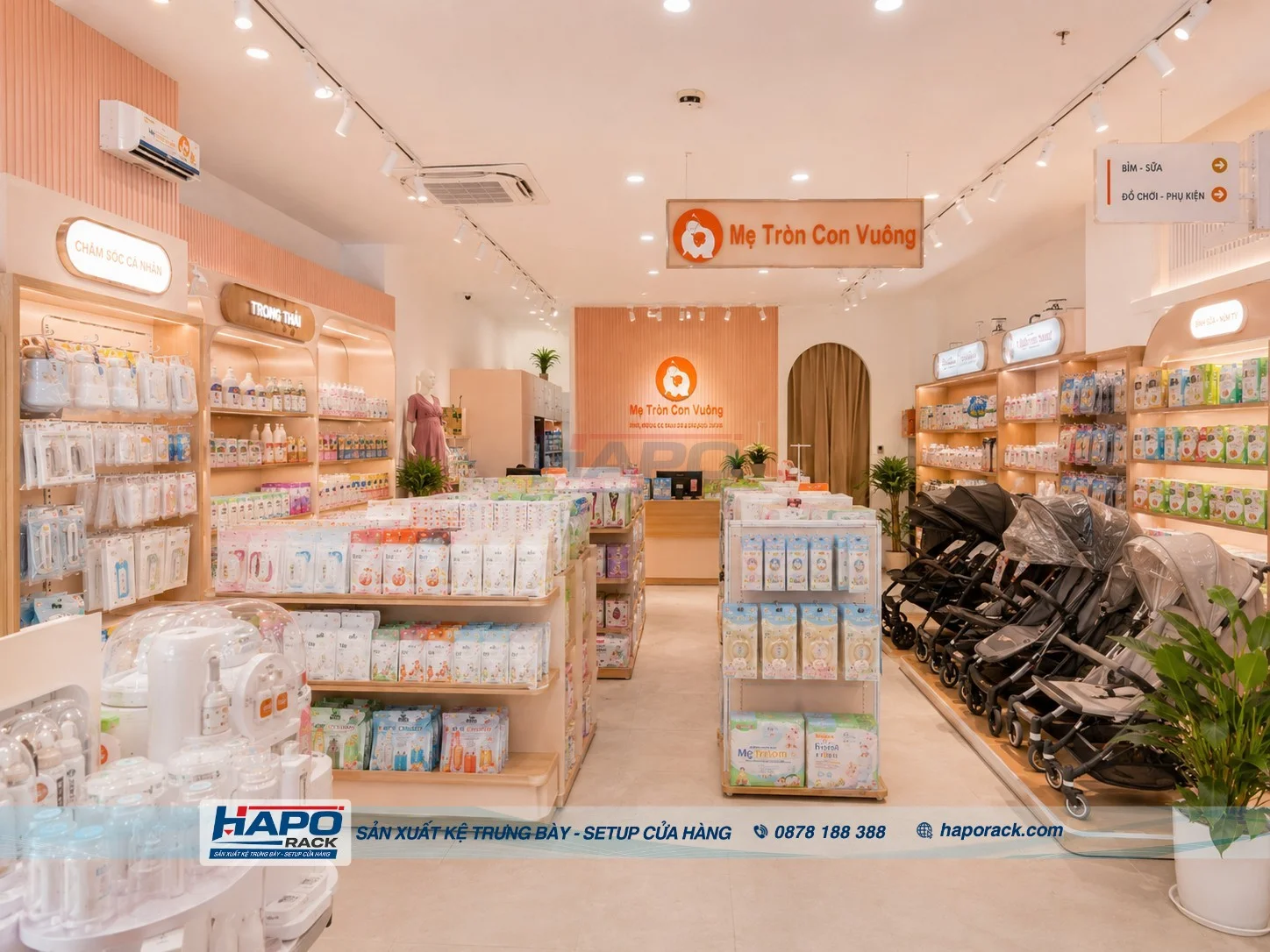 Thi Công Kệ Shop Mẹ Và Bé Tại P. An Bình TP. Cần Thơ – Hiện Đại, Dễ Bố Trí