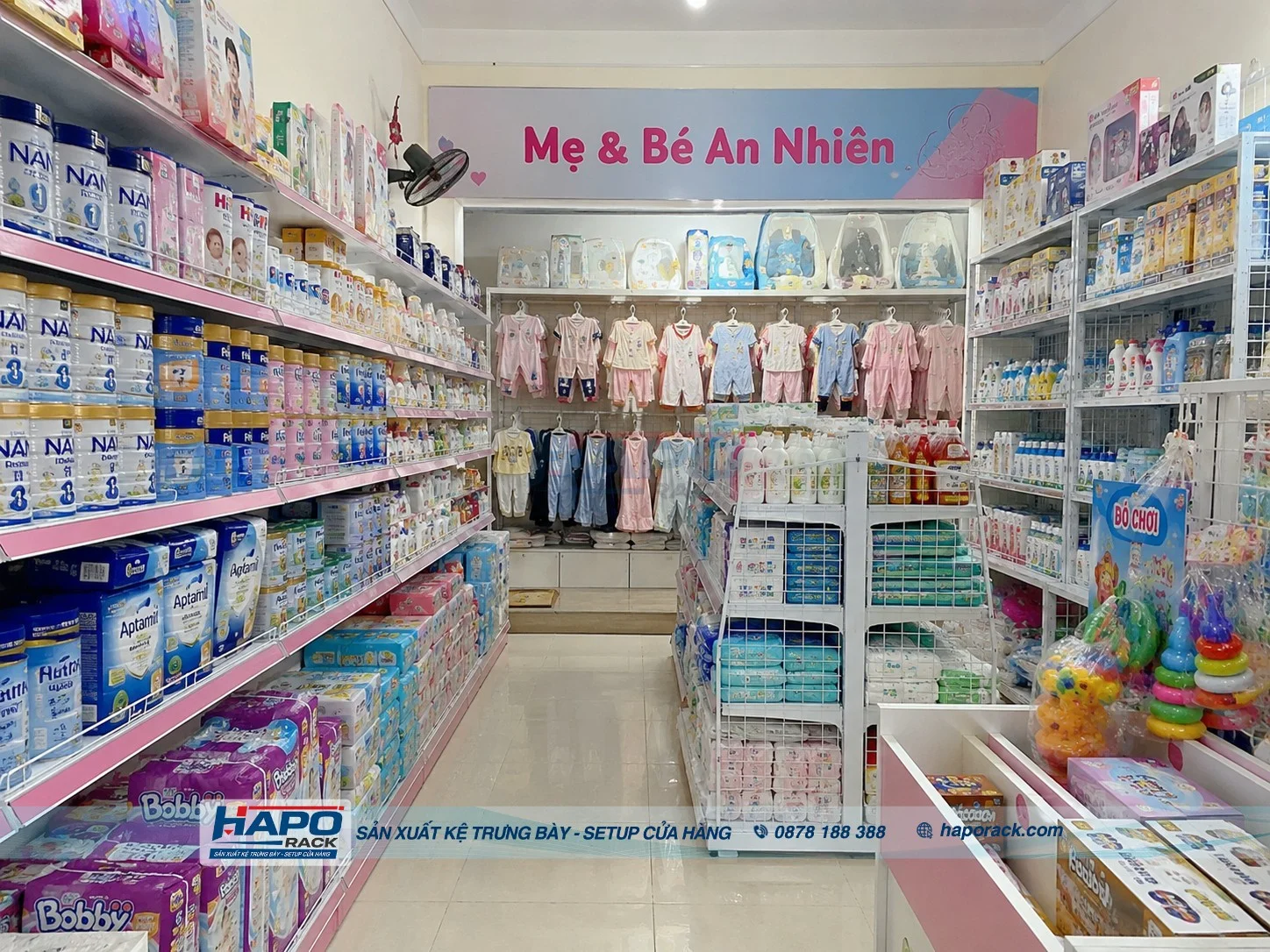 Thi Công Kệ Shop Mẹ Và Bé Tại P. Ninh Kiều TP. Cần Thơ Chuyên Nghiệp