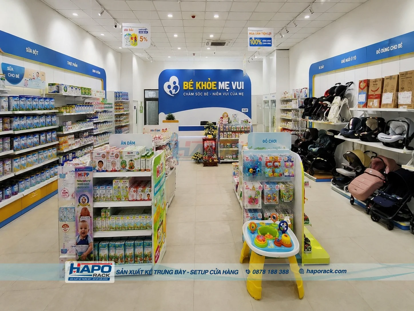 Thi Công Kệ Shop Mẹ Và Bé Tại P. Ô Môn TP. Cần Thơ – Đẹp, Bền, Dễ Sắp Xếp