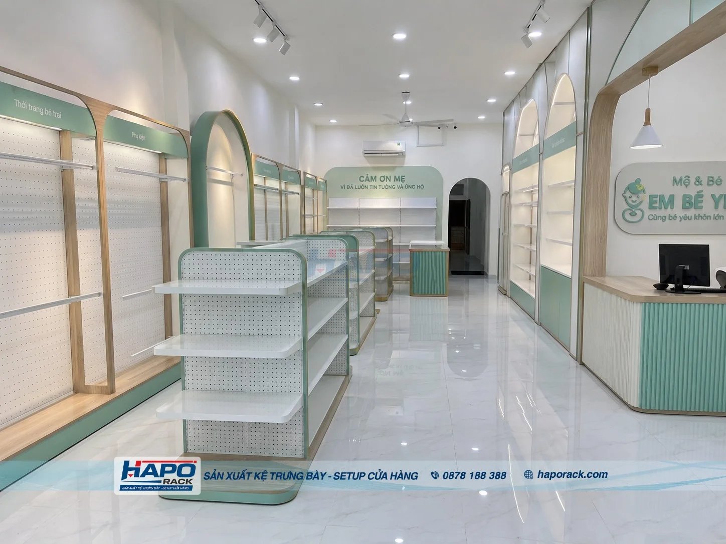 Thi Công Kệ Shop Mẹ Và Bé Tại P. Thới An Đông TP. Cần Thơ – Gọn Đẹp, Tối Ưu Trưng Bày