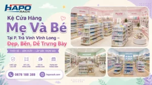 Thi Công Kệ Shop Mẹ Và Bé Tại P. Trà Vinh Vĩnh Long – Đẹp, Thoáng, Dễ Bố Trí