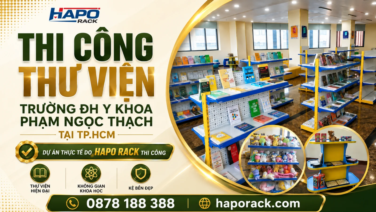Thi Công Thư Viện Trường Đại Học Y Khoa Phạm Ngọc Thạch Tại TP.HCM – Không Gian Hiện Đại