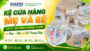 Thiết Kế Kệ Cửa Hàng Mẹ Và Bé Tại P. An Bình Đồng Tháp – Gọn Đẹp, Tối Ưu Không Gian