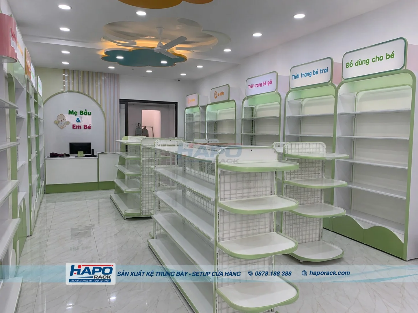Thiết Kế Kệ Cửa Hàng Mẹ Và Bé Tại P. Bình Thủy TP. Cần Thơ – Khoa Học, Tiện Dụng