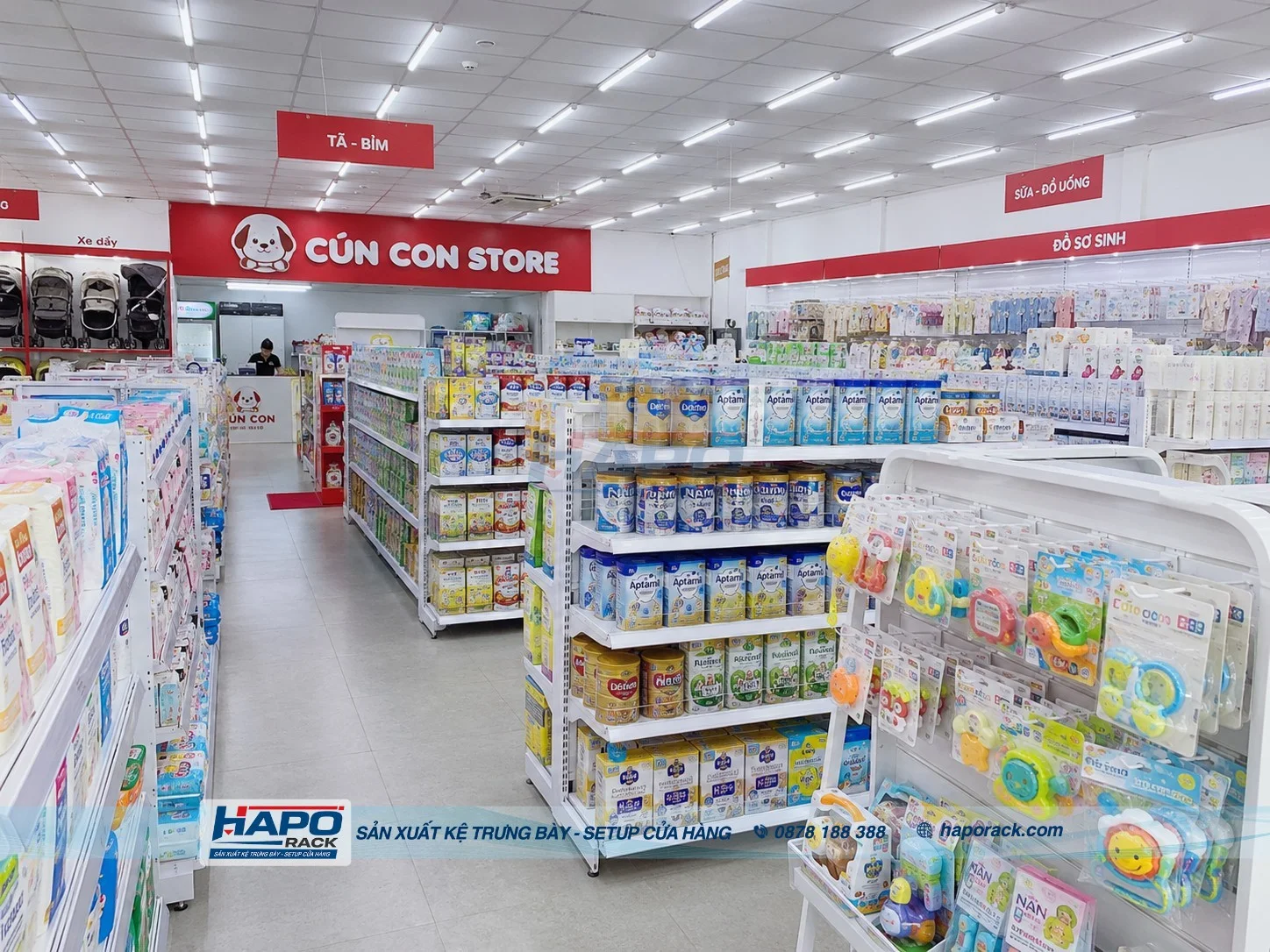 Thiết Kế Kệ Shop Mẹ Và Bé Tại P. Cái Khế TP. Cần Thơ Hiện Đại