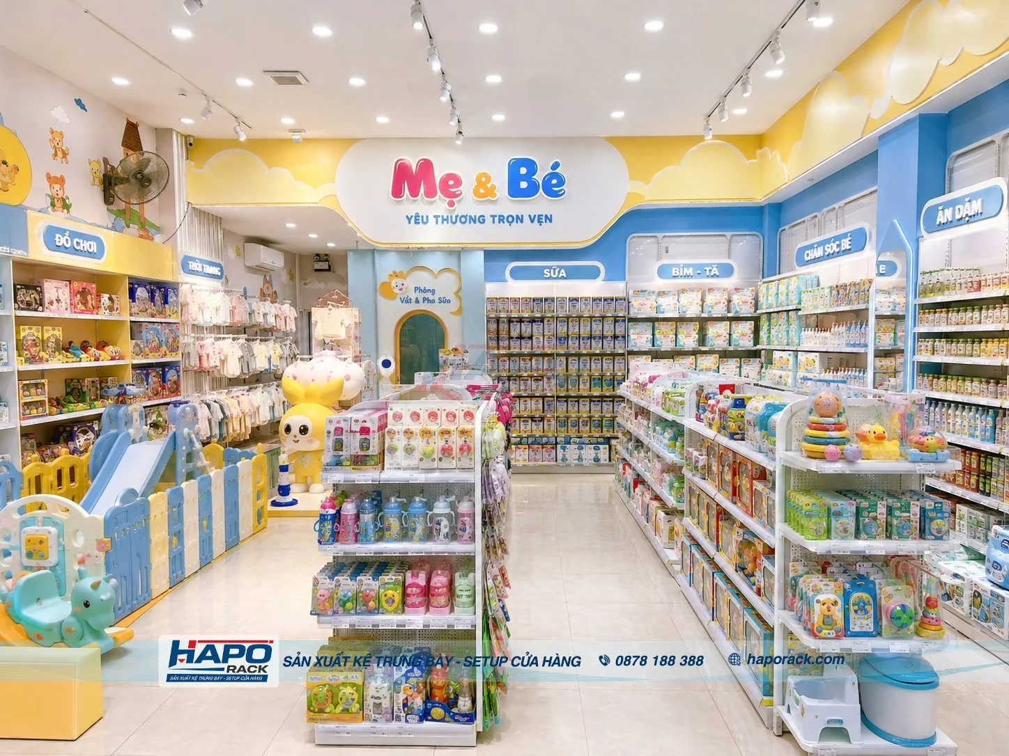 Thiết Kế Kệ Shop Mẹ Và Bé Tại P. Cái Răng TP. Cần Thơ – Gọn Đẹp, Dễ Trưng Bày