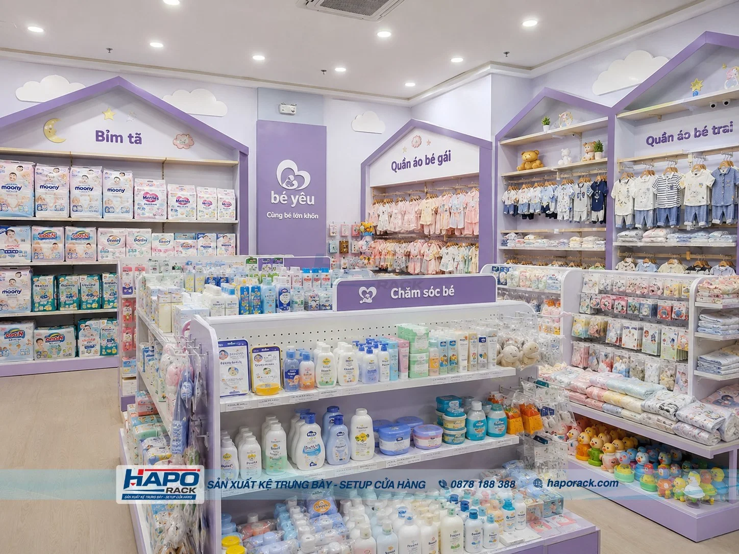 Thiết Kế Kệ Shop Mẹ Và Bé Tại P. Thới An Đông TP. Cần Thơ – Khoa Học, Tiết Kiệm Diện Tích