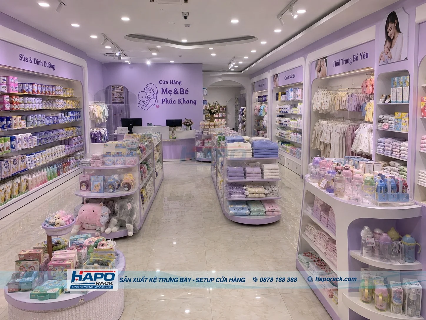 Thiết Kế Kệ Shop Mẹ Và Bé Tại P. Thới Long TP. Cần Thơ – Đẹp, Bền, Dễ Trưng Bày