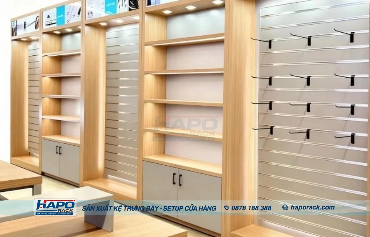 Thiết Kế Kệ Trưng Bày Cửa Hàng Mắt Kính Tại P. Tam Phước Đồng Nai Tối Ưu Không Gian